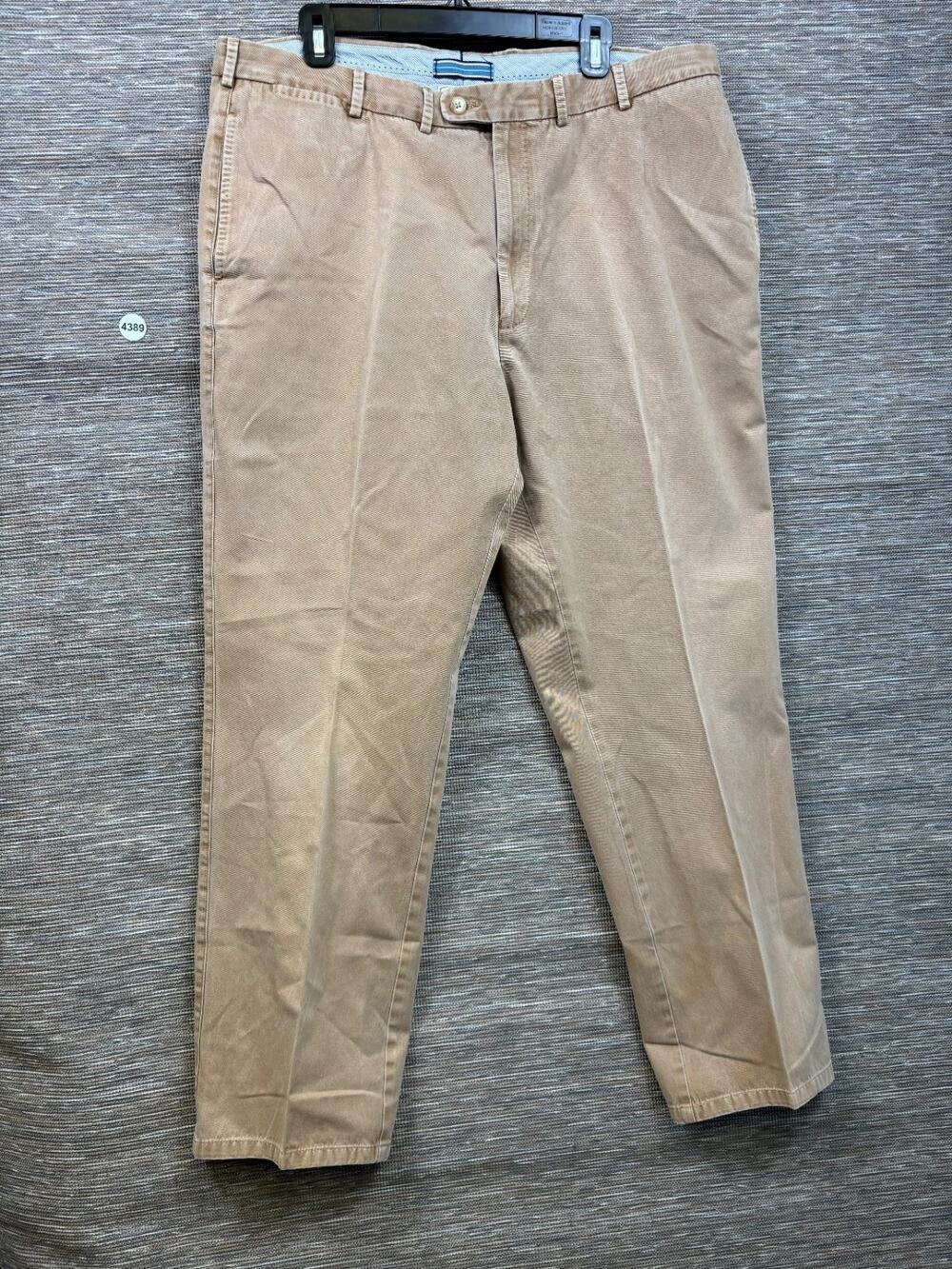 Peter Millar Flat Front Pima Cotton Straight Chino Khaki Dress Pants Men Size 40